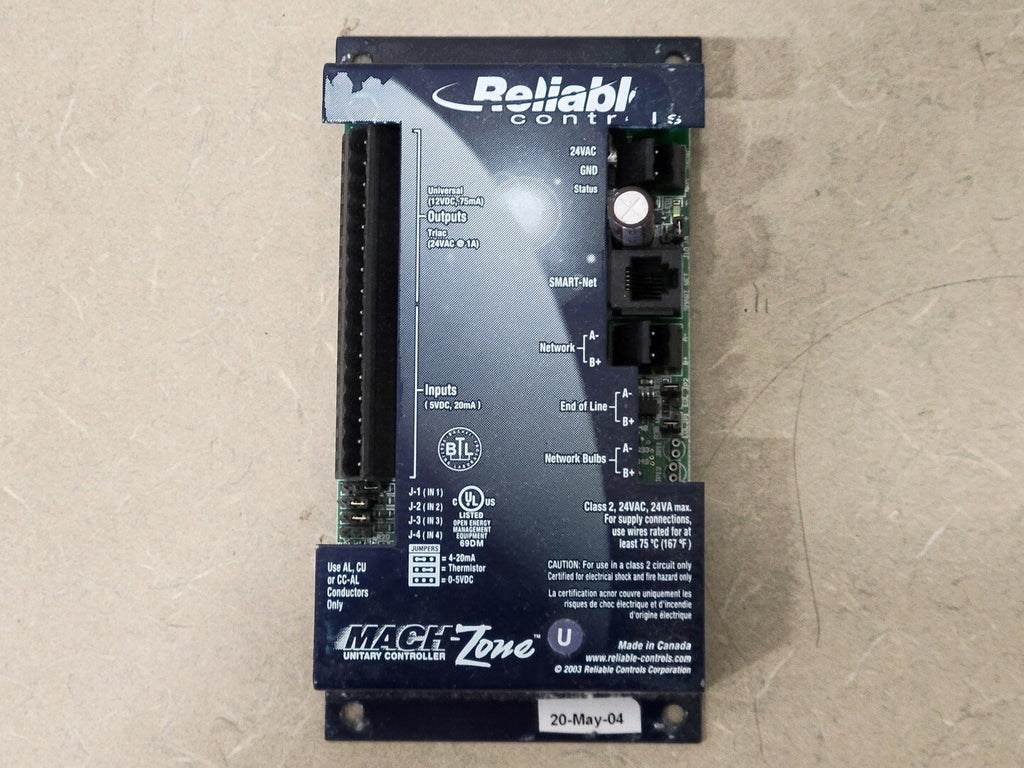 RELIABLE CONTROLS 24 VAC Mach-Zone Unitary Controller MZ27585, MZ4T081201T