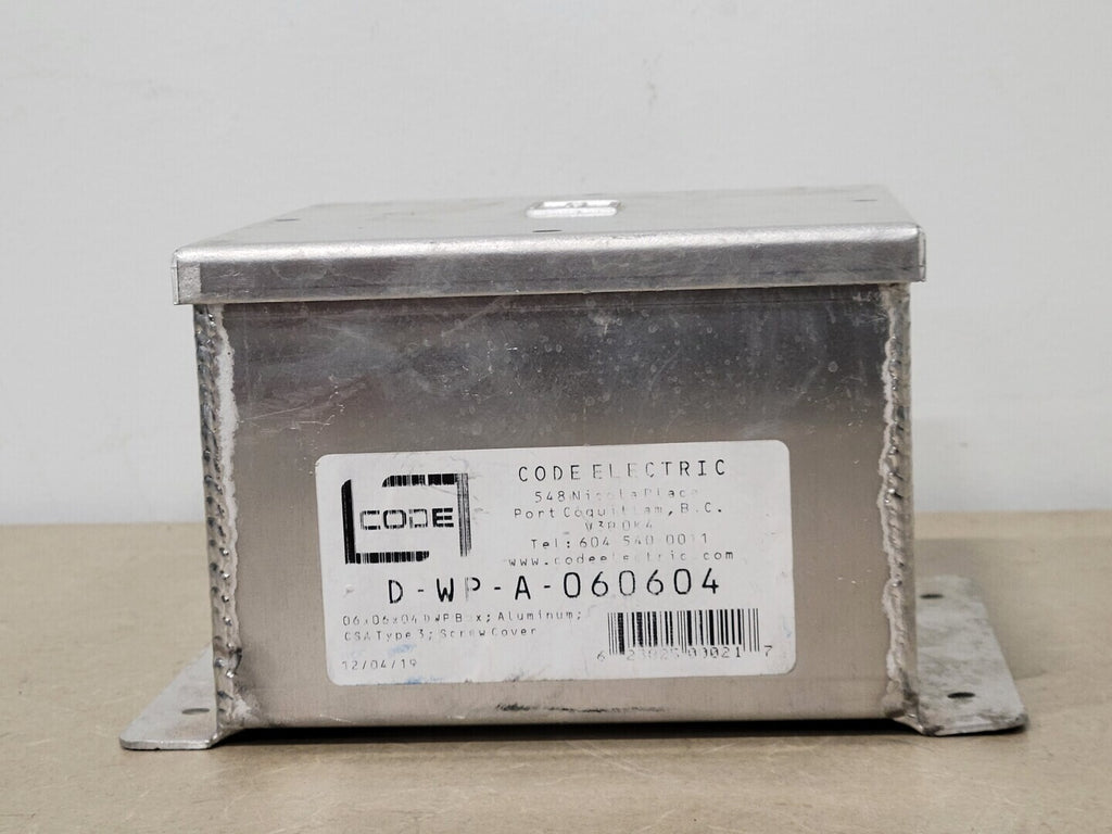 CODE ELECRTIC Aluminum Pull Box D-WP-A-060604, 6 x 6 x 4 in.