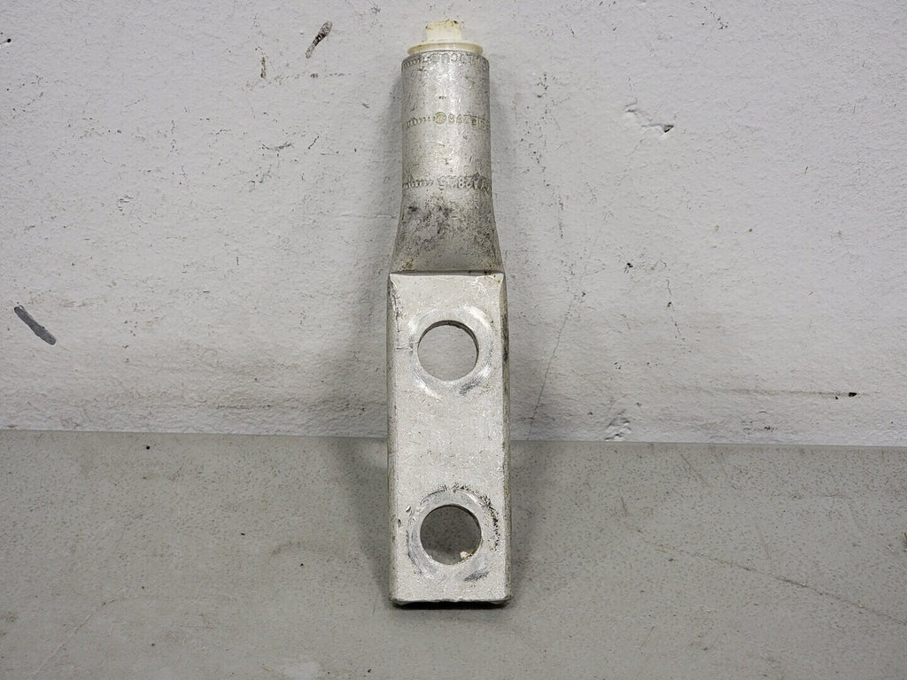BURNDY 4/0 AWG Aluminum Compression Lug YA28A5, 2 Hole, White Die 298 (Box of 100)