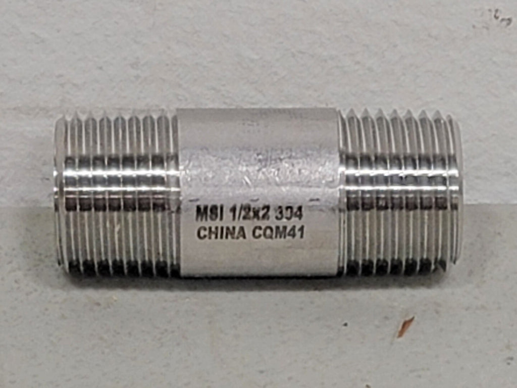 1/2" x 2" 304SS Nipple CQM41 (Box of 75)