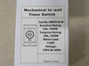 ENERLITES 15 Amp Mechanical In-wall Timer Switch HMT01N-W (Box of 10 pcs) 