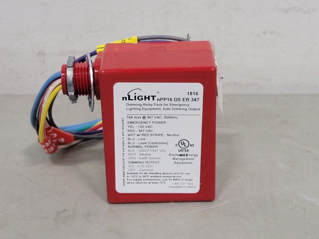 NLIGHT 16 Amp Emergency Dimming Relay Pack nPP16 DS ER 347