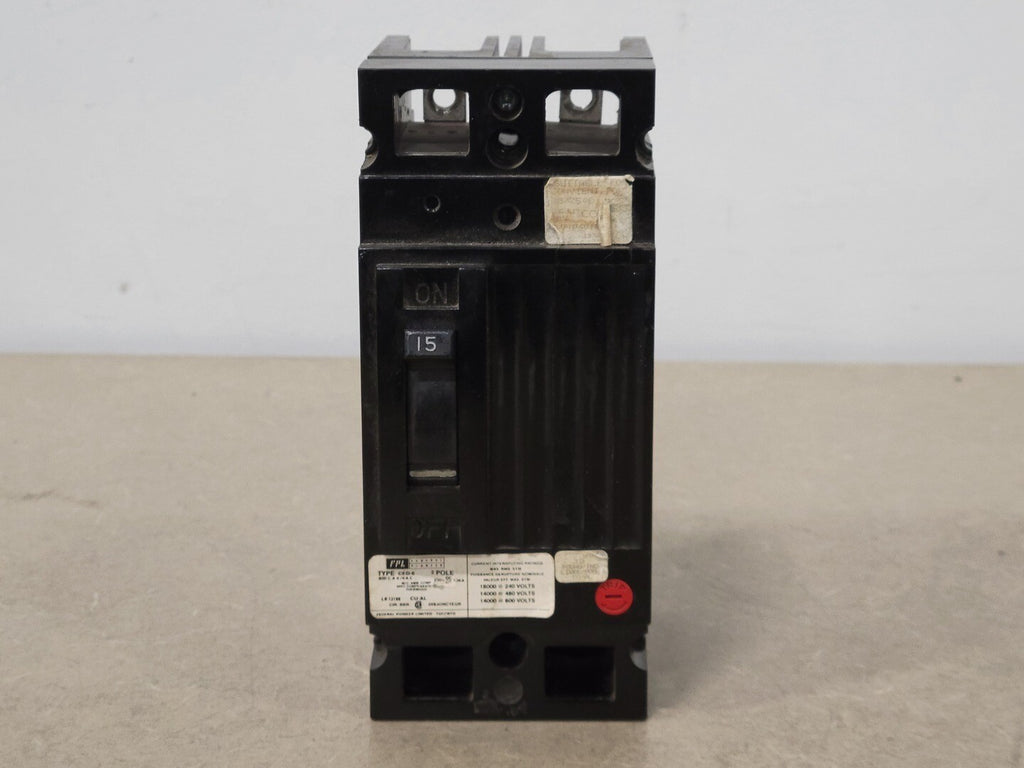 FEDERAL PIONEER 15 Amp, 2 Pole, 600 volts Circuit Breaker CED126015
