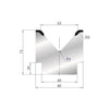 EUROSTAMP Part No. 2023 @ 415mm 85 Degree Single V Die