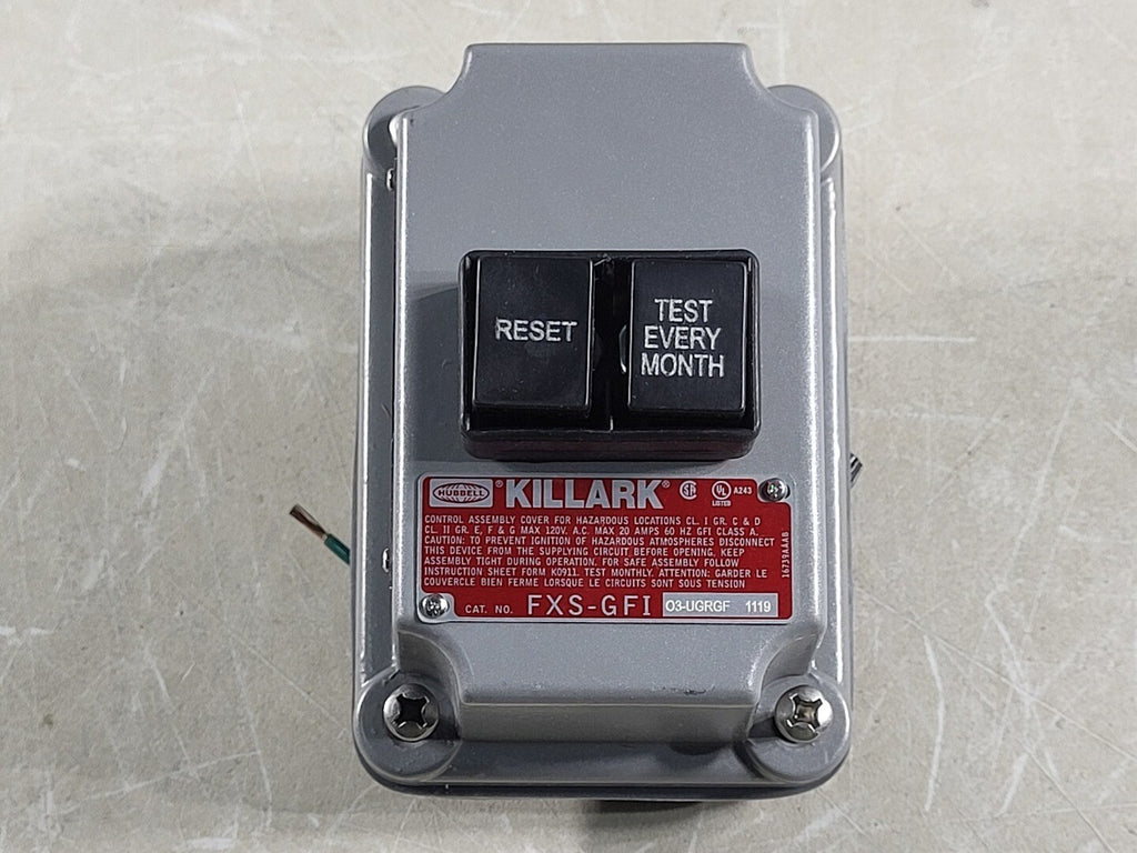 KILLARK 20 Amp Ground Fault Interrupter Cover Assembly FXS-GFIO3-UGRGF