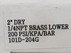 PIC GAUGES 2" Pressure Gauge 200 PSI, 101D-204G, 1/4" NPT 