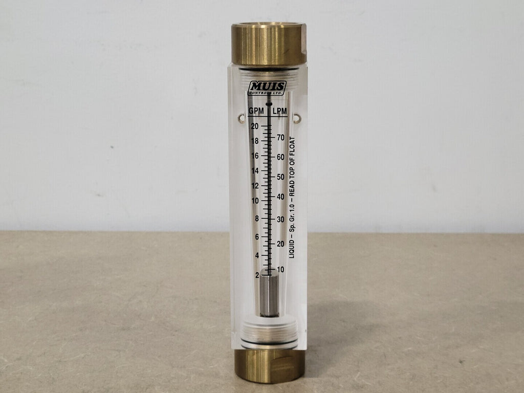 20GPM Acrylic Tube Flow Meters 7510-13-6A-06