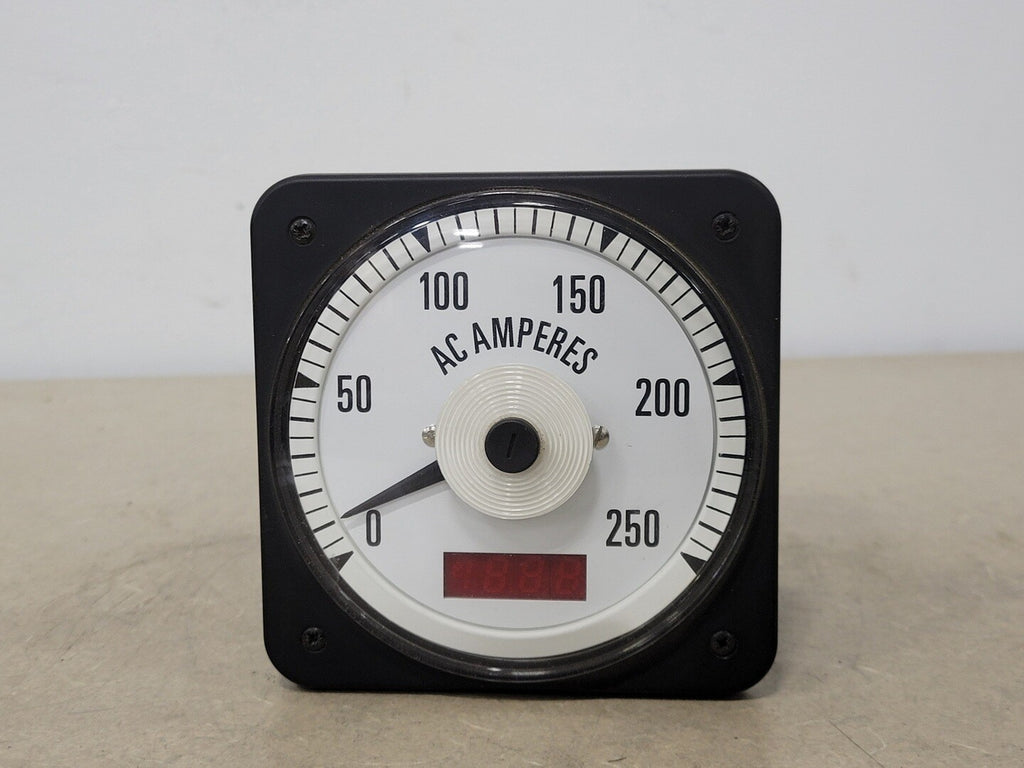 ANSI Switchboard Meter, Ammeter 077-DIBA-LSRS, 0-250 Amp