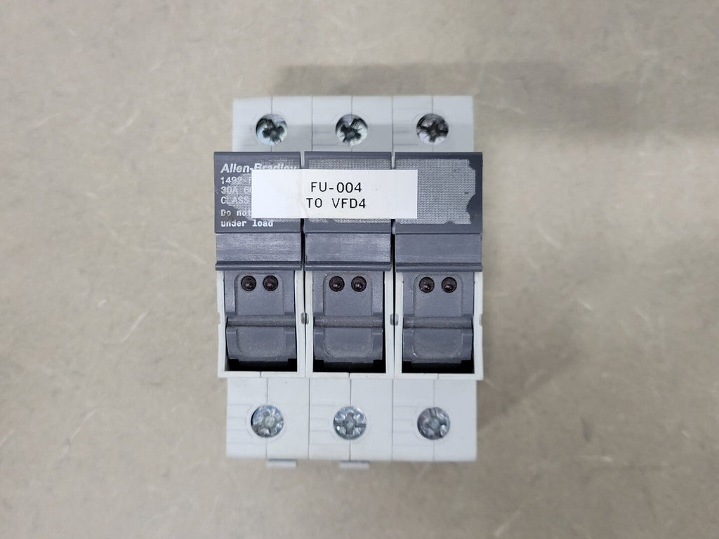 ALLEN BRADLEY Fuse Holder, Class CC, 30A, 3P, 600V 1492-FB3C30L