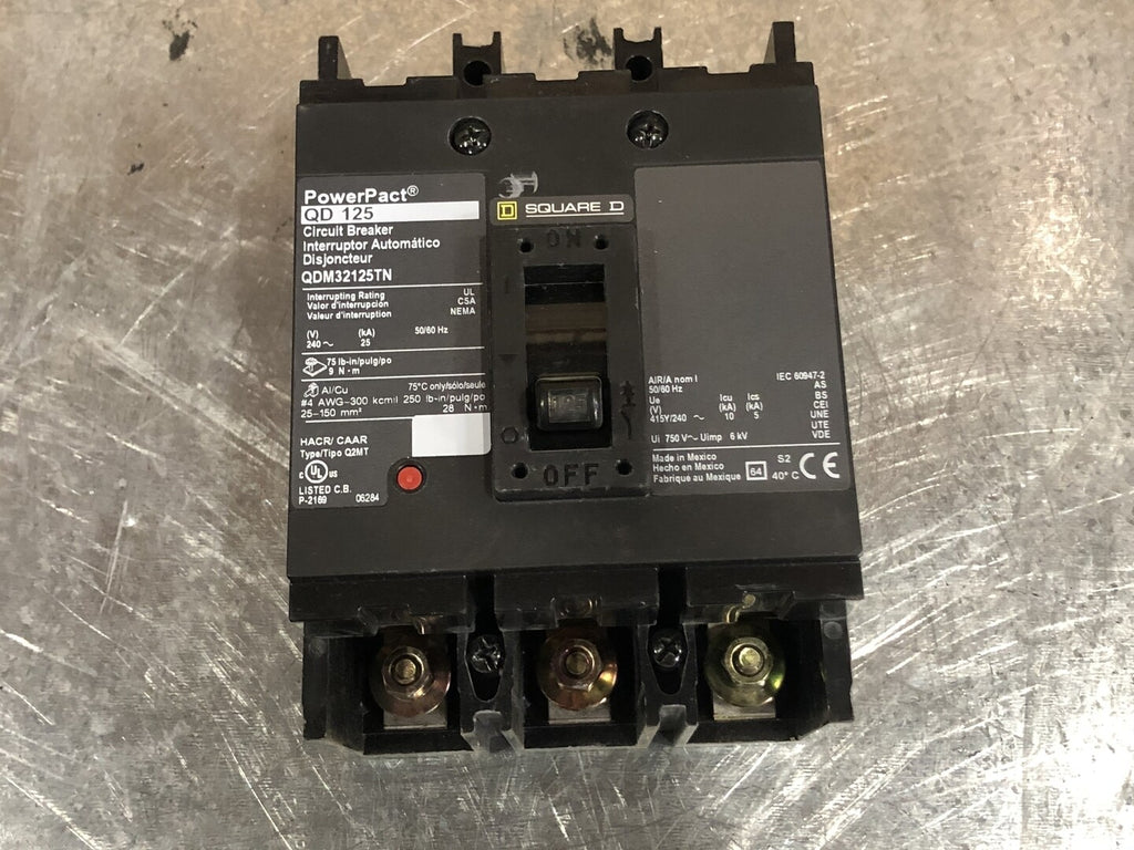 SQUARE D 125 Amp, 3 Pole, 240 volts Circuit Breaker QDM32125TN