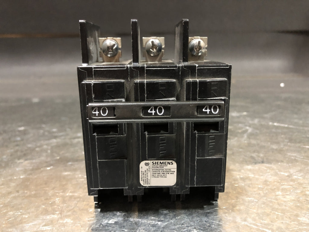 SIEMENS 40 Amp, 3 Pole, 240 volts Circuit Breaker BQ3B040