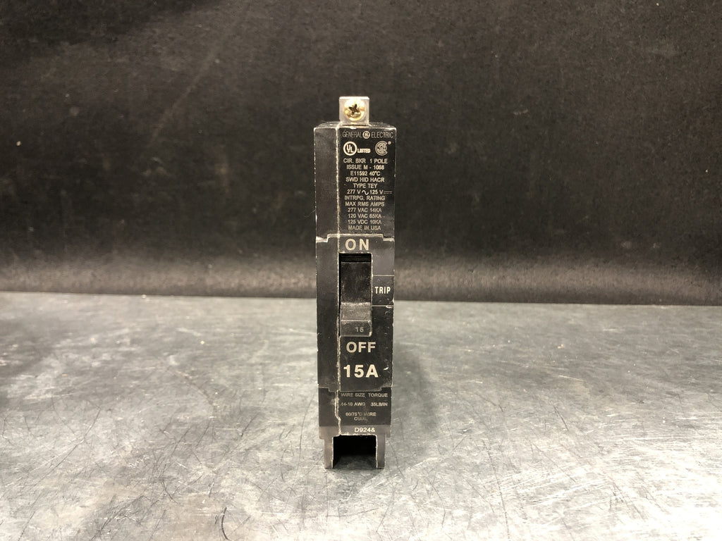 GENERAL ELECTRIC 15 Amp, 1 Pole, 277 volts Circuit Breaker E11592