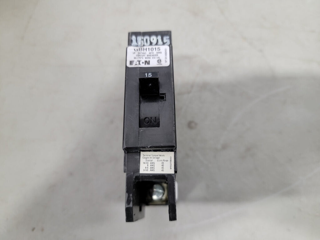 EATON 15 Amp, 1 Pole, 347 volts Circuit Breaker GBH1015 (Box of 24)