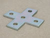 5-Hole Electro-Galvanized Steel Cross Plate PS 712 EG (Box of 10)