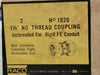 1-1/2" Compression Coupling No. 1826 (Box of 2 pcs)